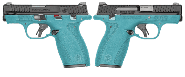 Turquoise Smith & Wesson Bodyguard 2.0 handgun