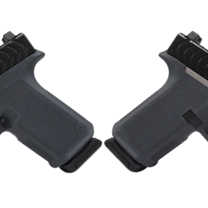 Two compact handguns side by side.