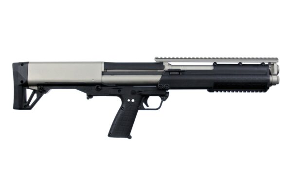 Close-up of a tactical shotgun design.