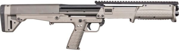 Side view of a tactical firearm.