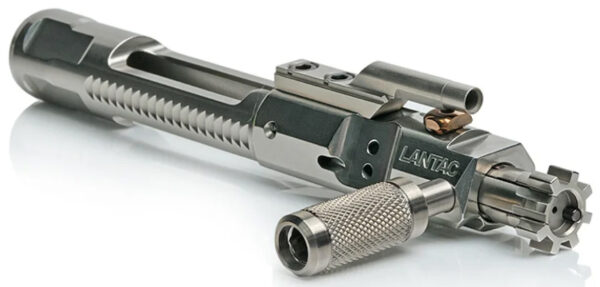 Close-up of a precision firearm bolt carrier.