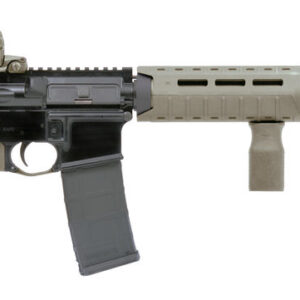 Modern tactical rifle in neutral colors