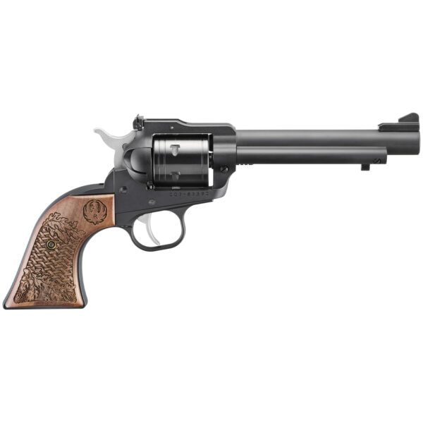 Side view of a revolver with intricate design.