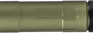 Compact green flashlight with black base.