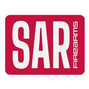 SAR Firearms logo in bold red and white