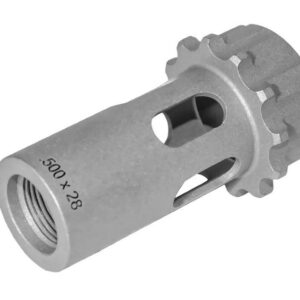 Metal muzzle brake with threaded design