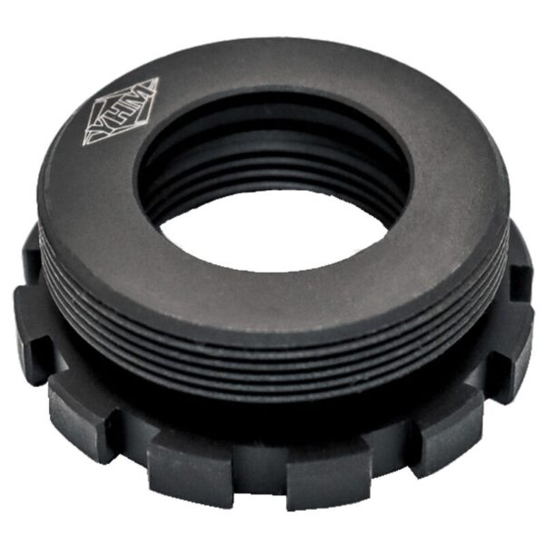 Black threaded mechanical component for assembly.