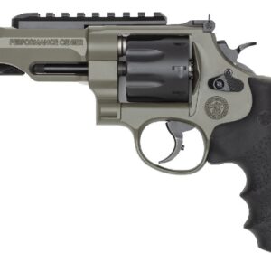 Smith & Wesson Performance Center revolver on white background.