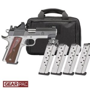 Compact handgun with magazines and carrying case