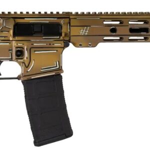 Stylized rifle with a modern design and finish.