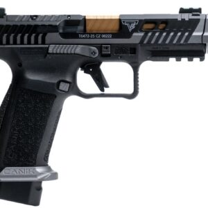 Side view of a Canik handgun.