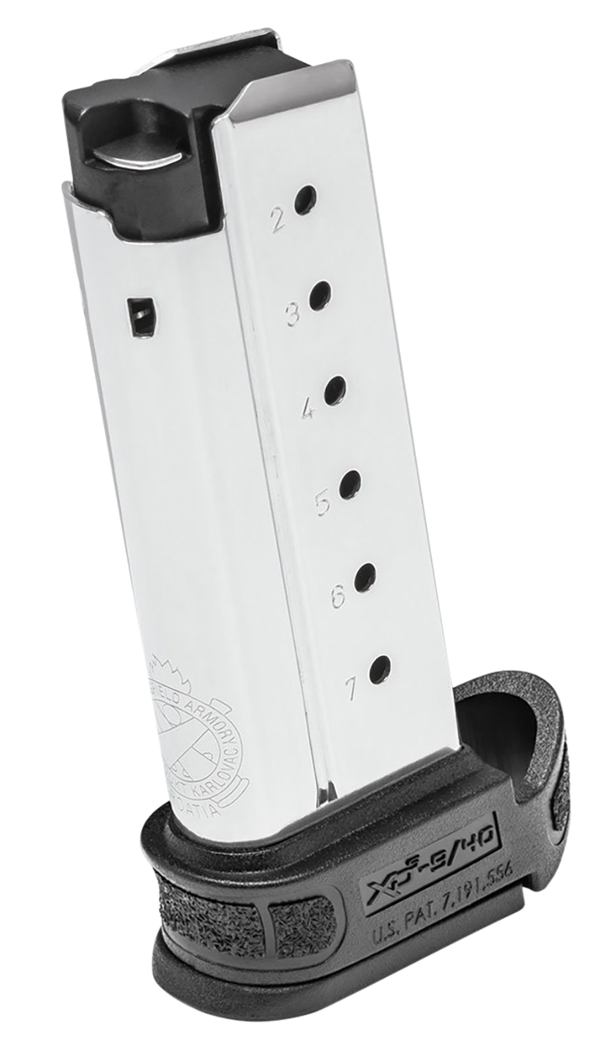 Handgun magazine with numbered capacity indicators.