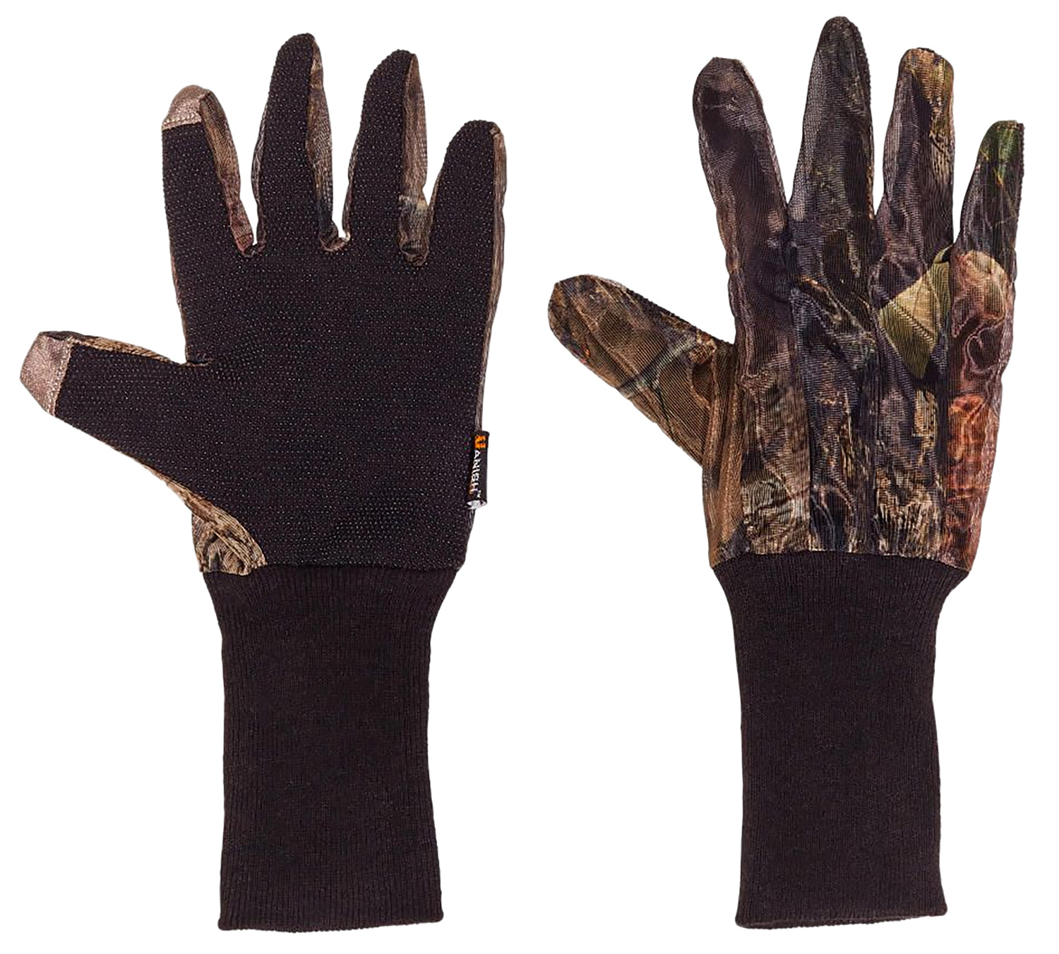 Camo gloves for outdoor activities and protection.
