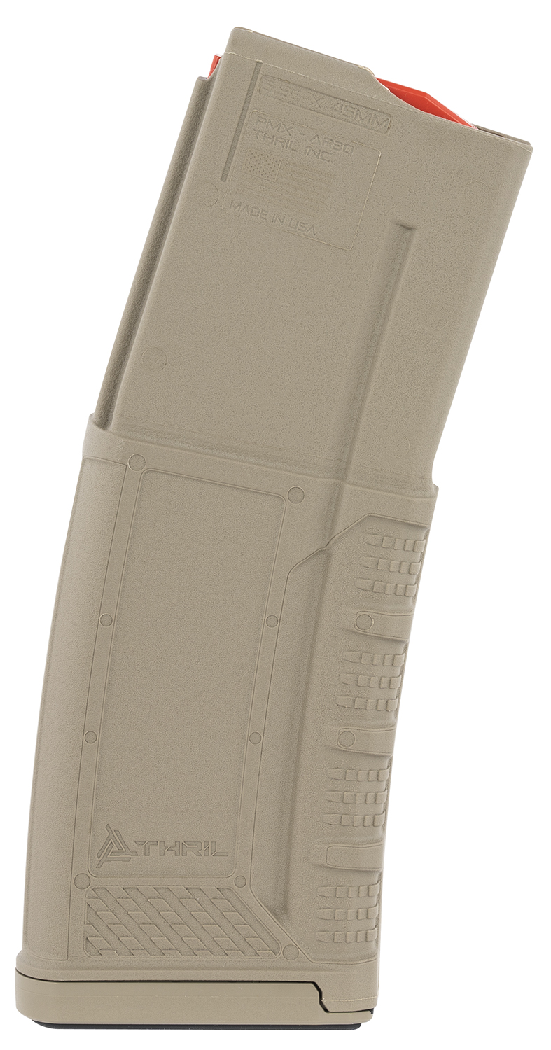 Tan magazine for AR-15 style firearms.