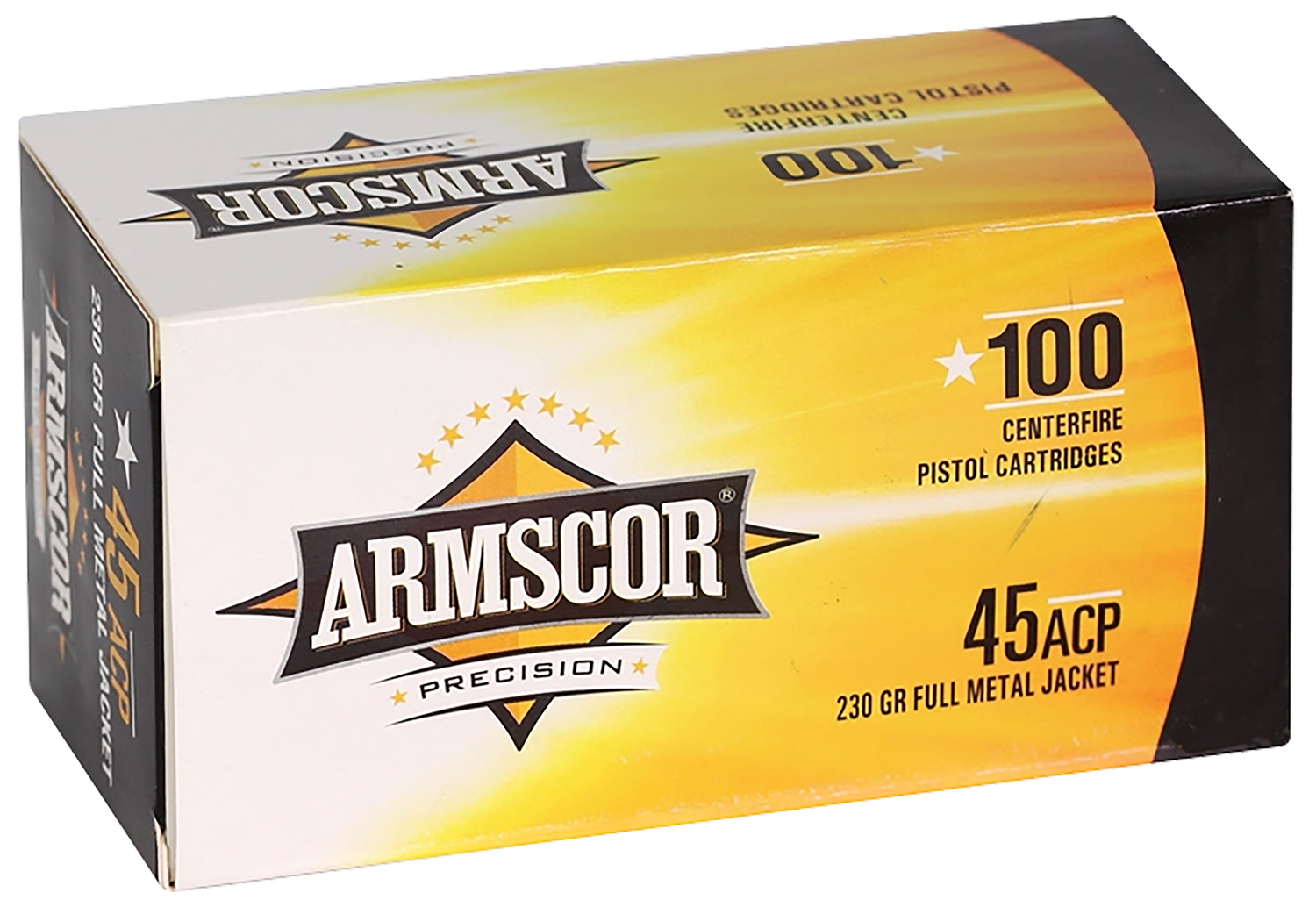 Box of 100 Armscor .45 ACP cartridges