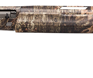 Camo shotgun with sleek design and detailed finish.