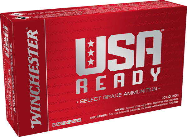 Box of Winchester USA Ready ammunition, 20 rounds.