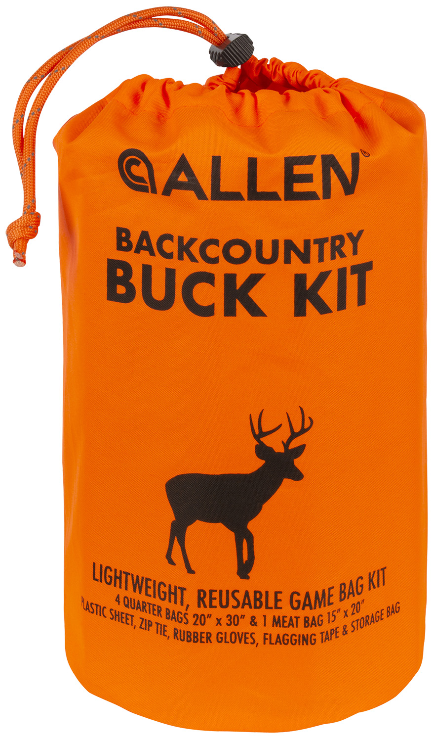 Orange game bag kit for hunting use.