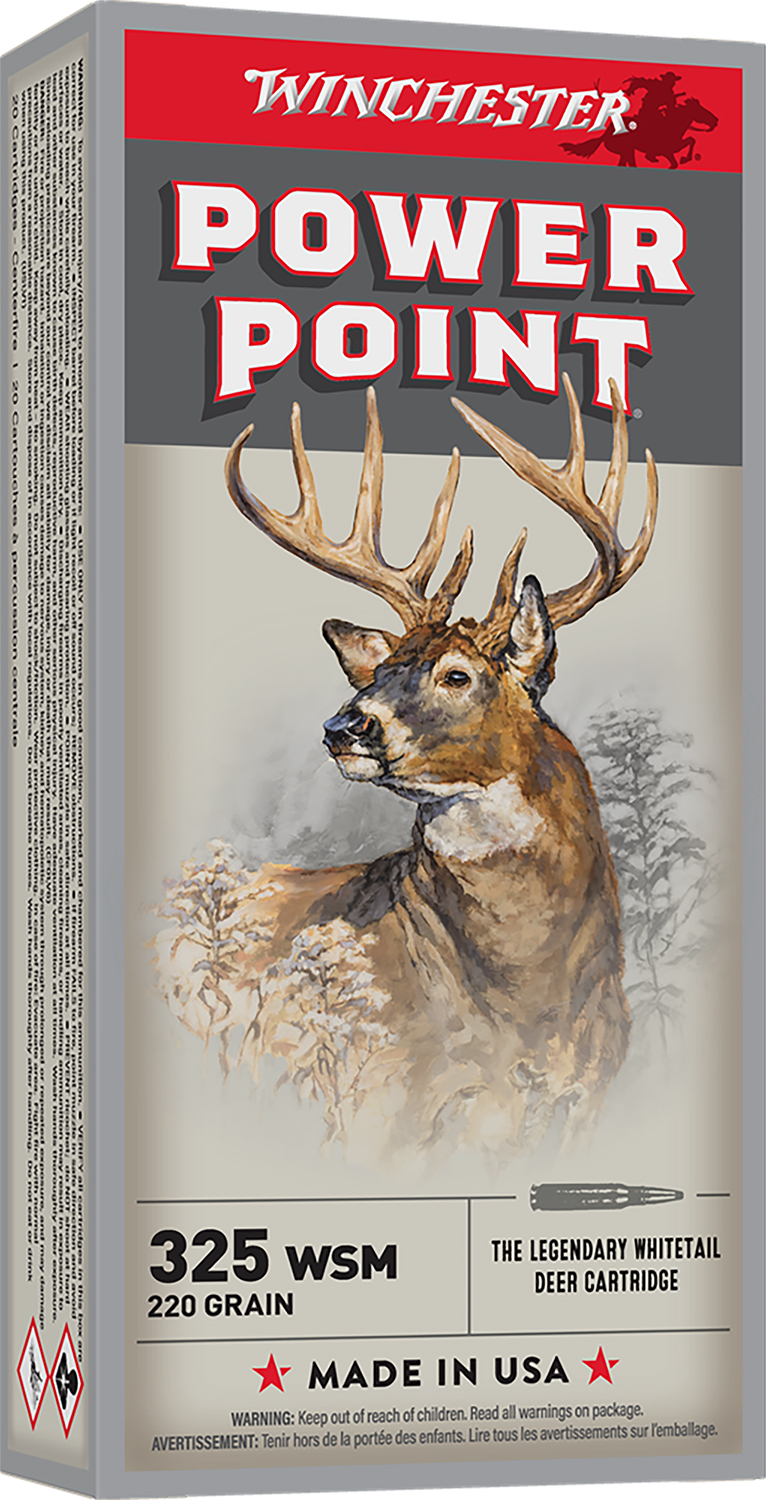 Winchester Power Point deer cartridge packaging.