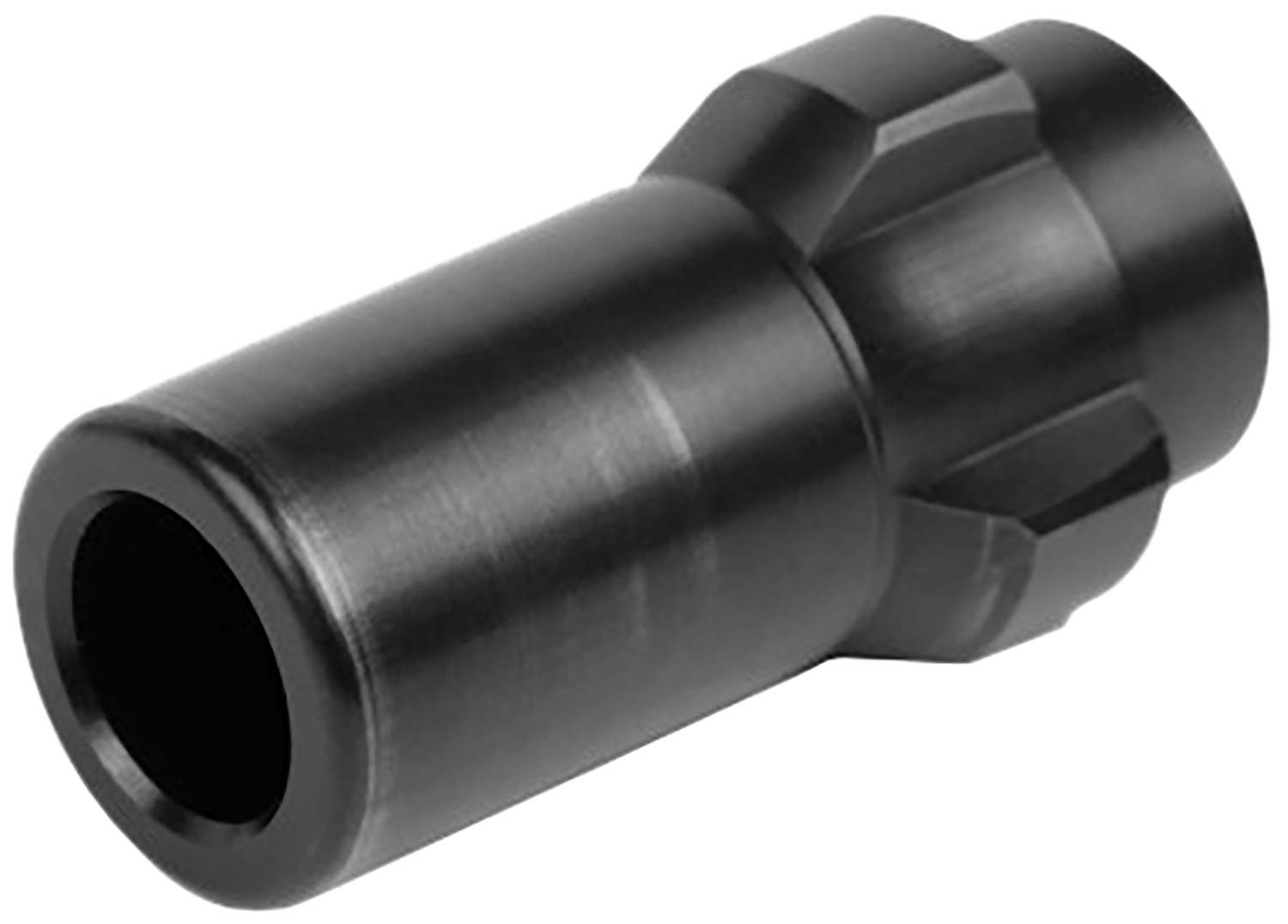 Close-up of a black metal tool part.