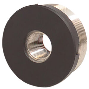 Metal cylindrical component with a central hole