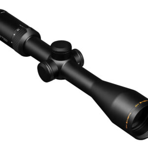 High-quality black rifle scope with adjustable features.