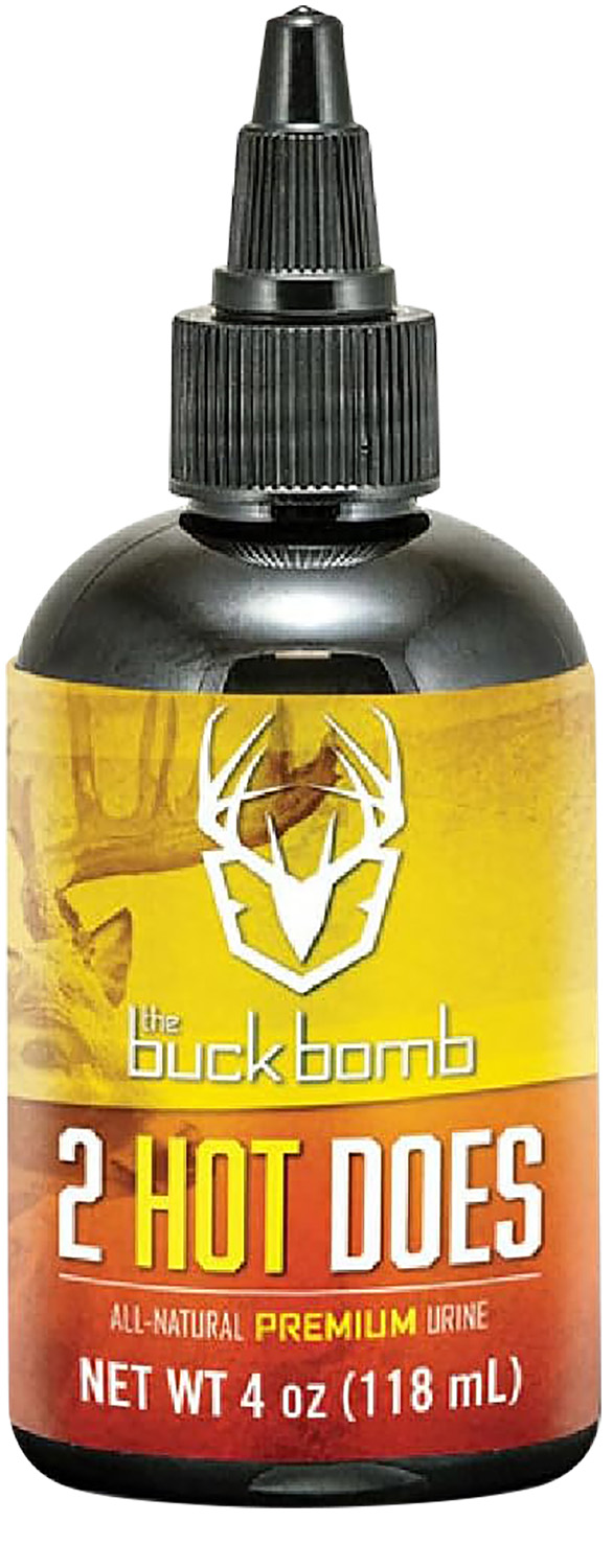 Bottle of 2 Hot Does deer attractant.