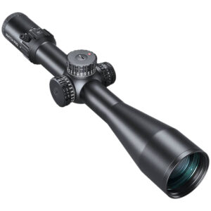 High-quality black rifle scope with adjustable focus.