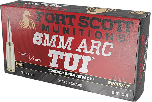 Fort Scott 6mm ARC ammunition box, 20 count.