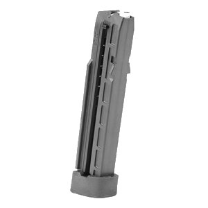 Black rifle magazine for .22 caliber ammunition