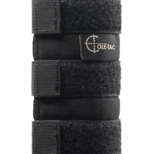 Black tactical gear with Velcro straps