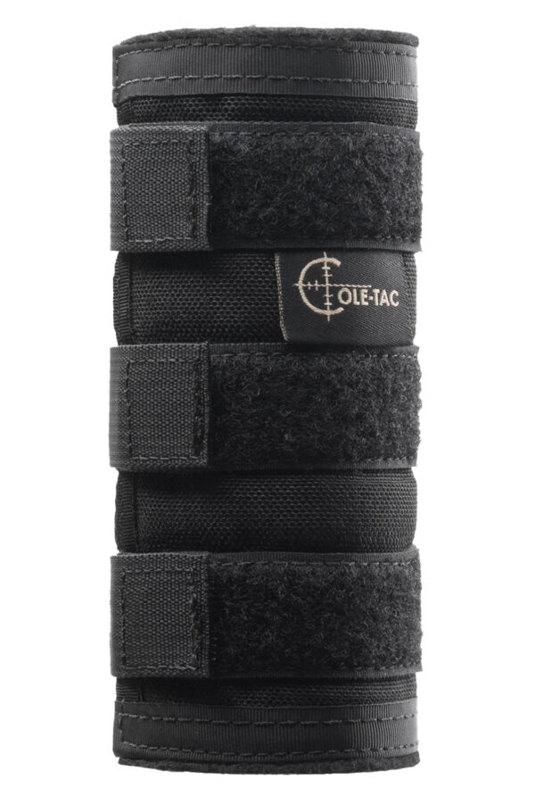 Black tactical gear with Velcro straps