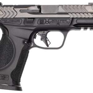 Side view of a Smith & Wesson handgun.