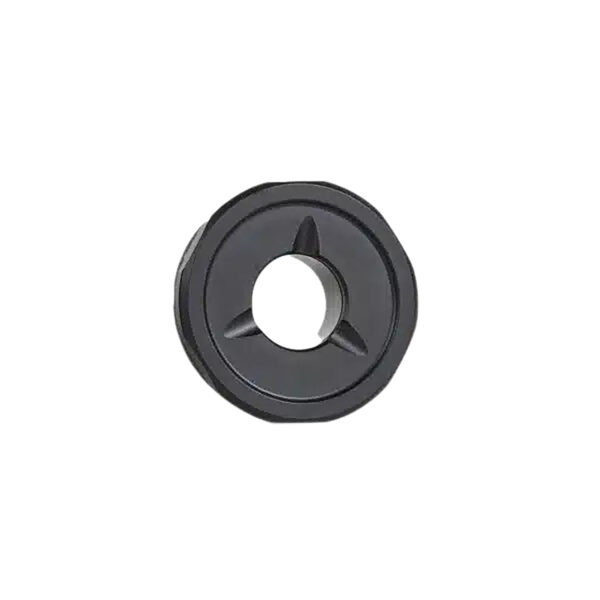 Black circular component with a central hole.