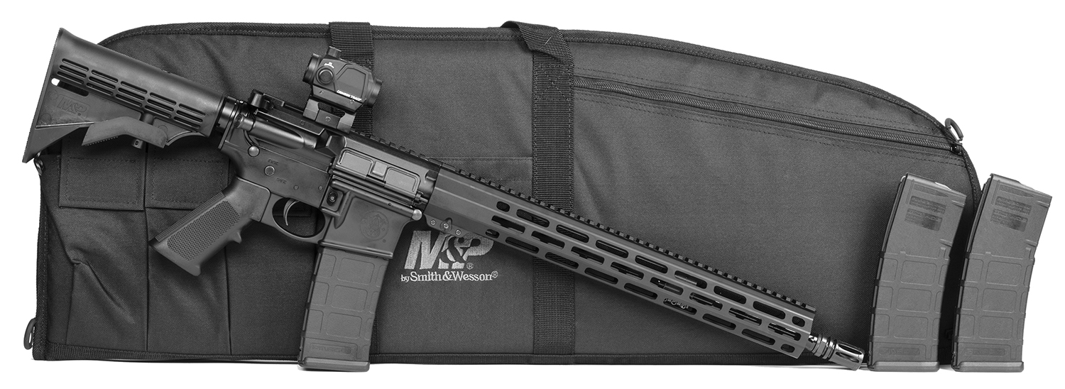 Smith & Wesson rifle with carrying case and magazines.