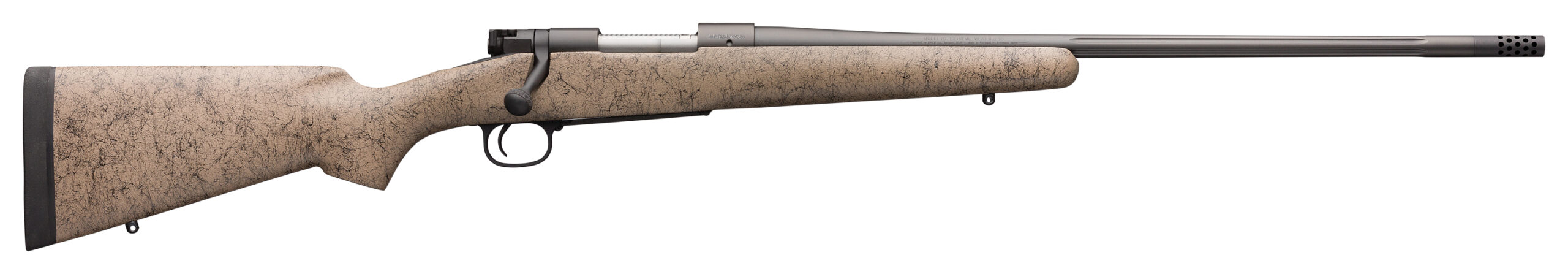 Side view of a modern rifle