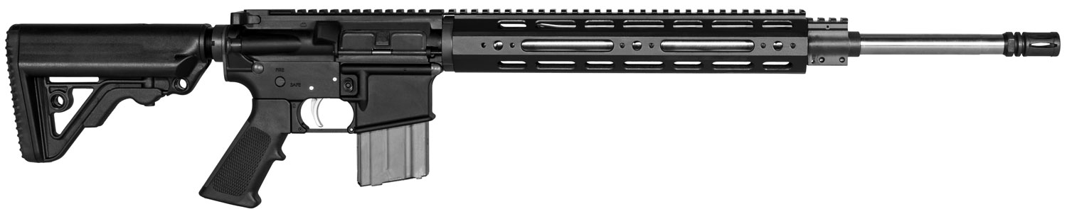 Side view of a modern rifle