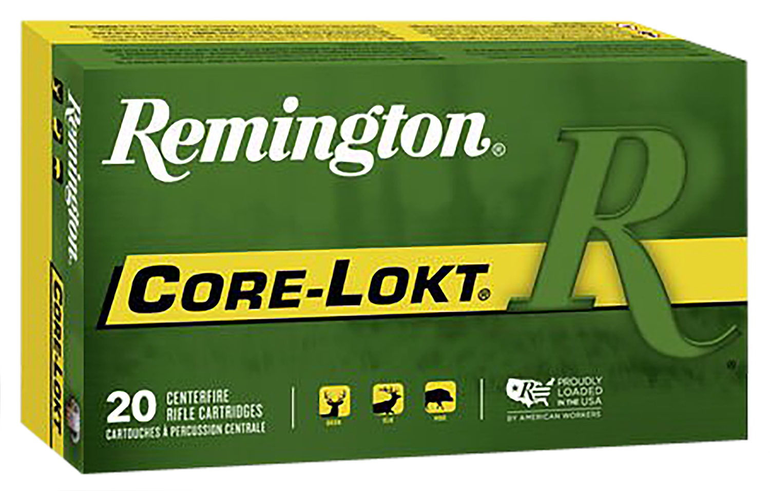 Remington Core-Lokt centerfire rifle cartridge box