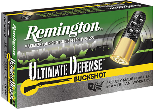 Remington Ultimate Defense Buckshot ammunition packaging