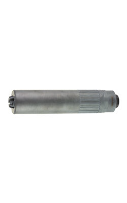 Metal cylindrical object with threaded top.