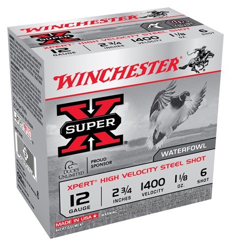Box of Winchester Super X waterfowl shotgun shells