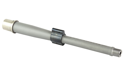 Gray pipe with threaded ends and connector