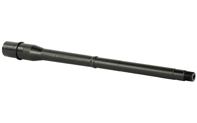 Black firearm barrel with attachment point.