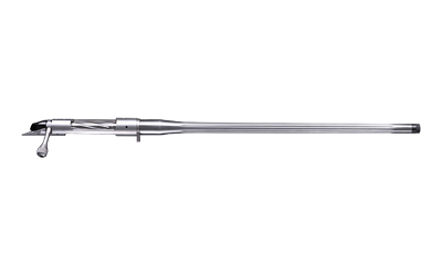 Metallic tool with long handle and lever mechanism.