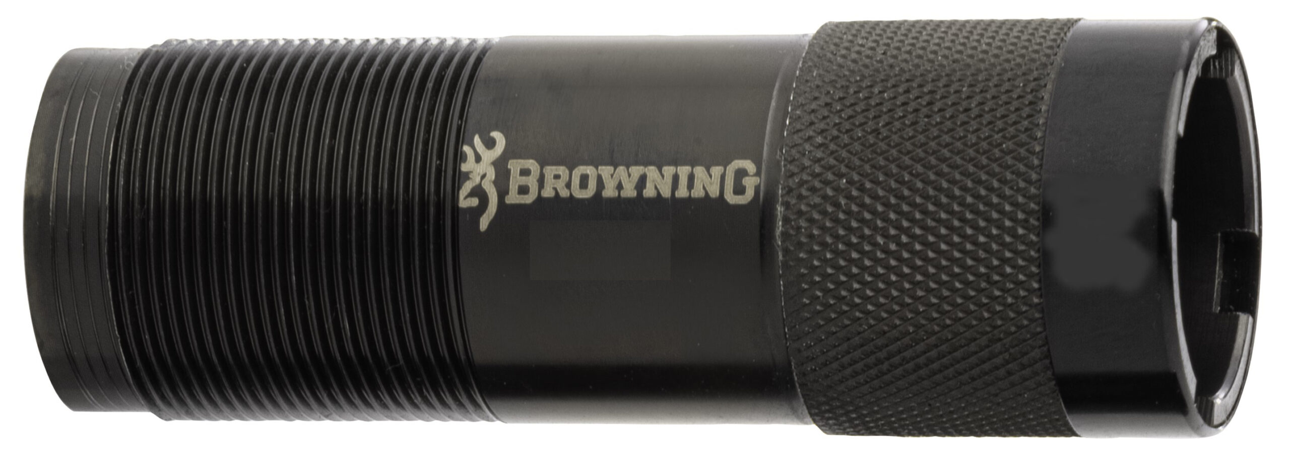 Black Browning shotgun choke tube for shooting sports.
