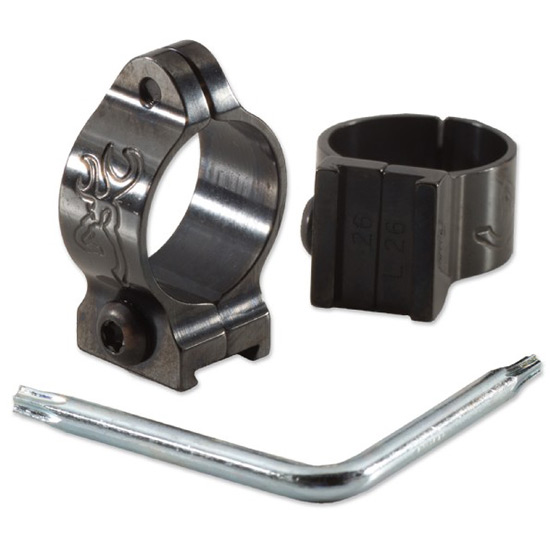 Metal scope rings and hex key for installation.