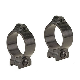 Pair of black scope rings for rifles
