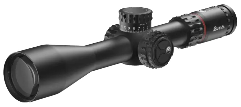 Burris rifle scope with adjustable lens and knobs