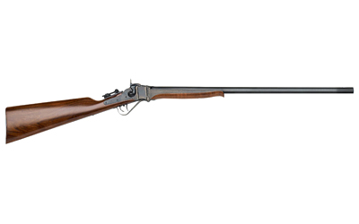 Side view of a classic wooden rifle.
