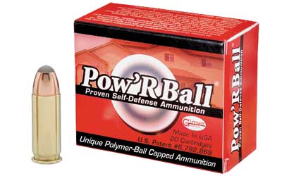 Box of Pow'R'Ball self-defense ammunition with bullet